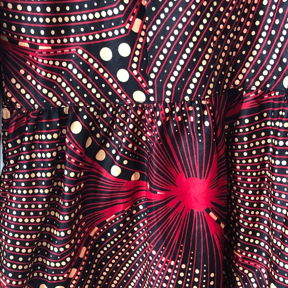 NWT The OULA Company Tiered Maxi Printed Cotton Dress Size Small oversized - Picture 5 of 9